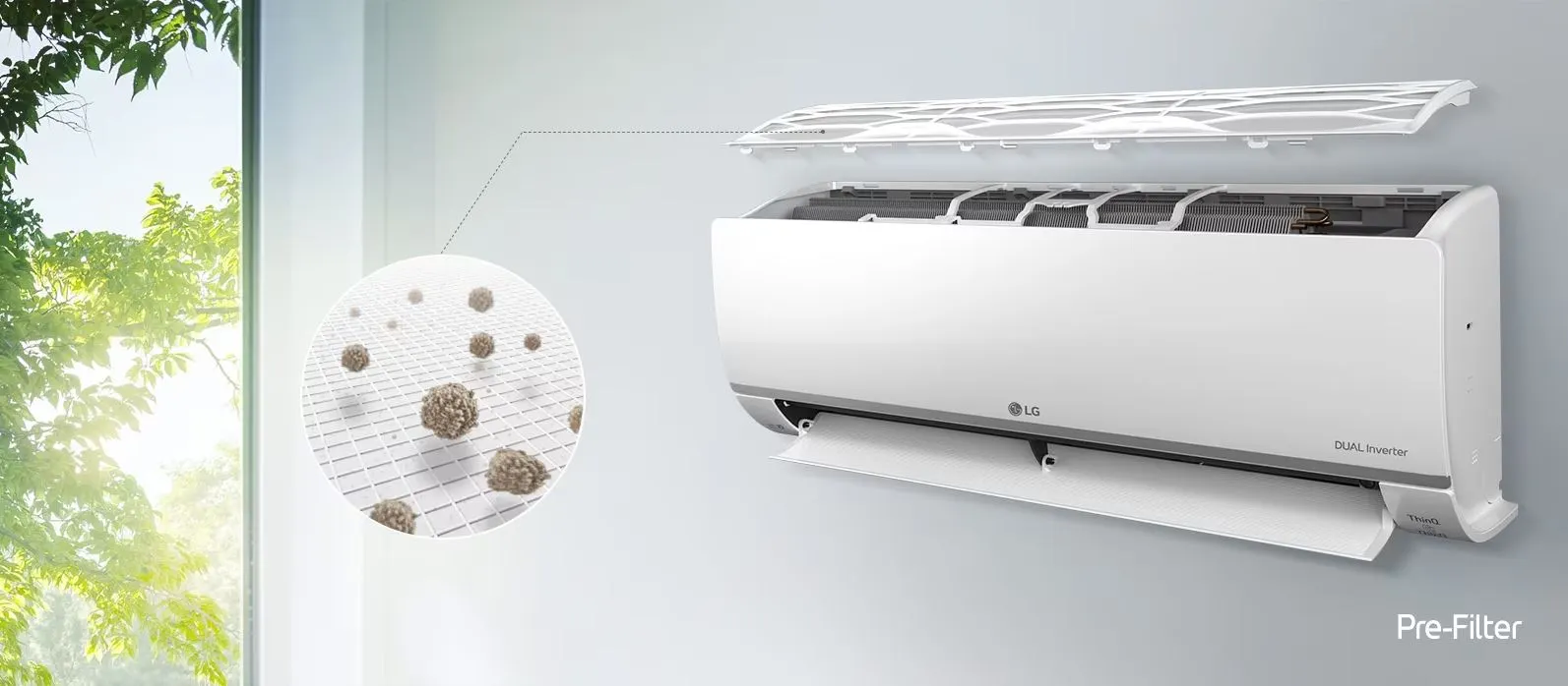 Standard Plus design Luft luft varmepumpe. Filter