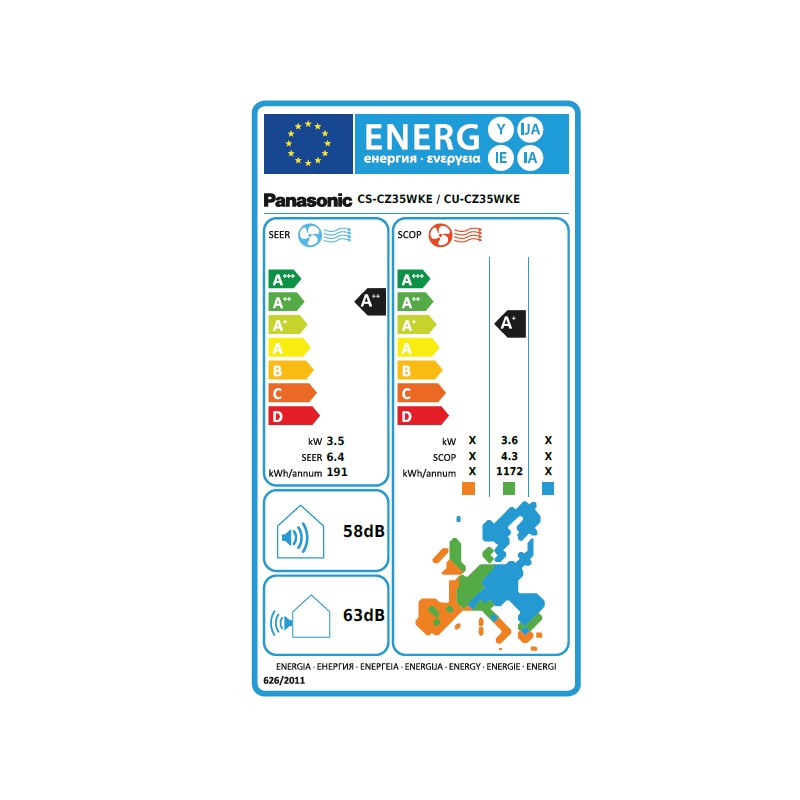 Energilabel for Panasonic CZ35WKE